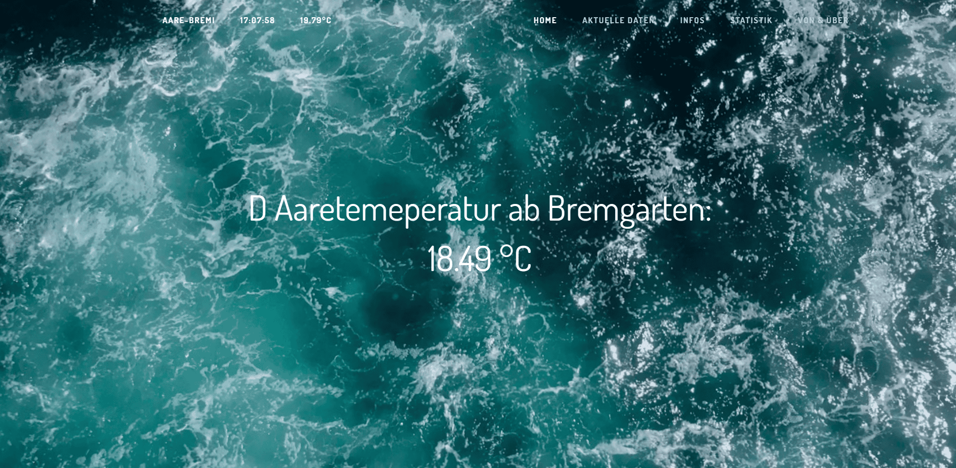 aare-bremi.ch | Die Aaretemperatur in Bremgarten bei Bern